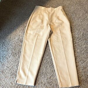 Zara Tan High-Waisted Pants
